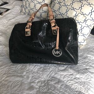 Michael Kors Jet Set Monogram Black Handbag